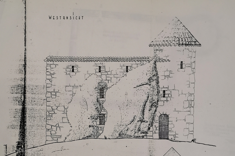 Pläne Umbau Ruine Anwil 1952