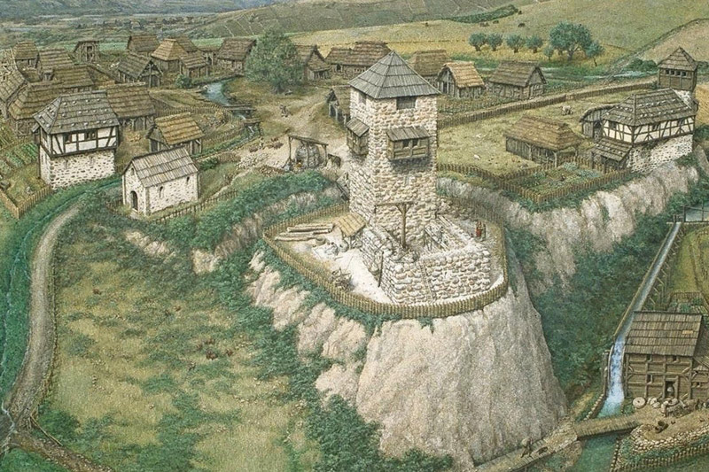 Rekonstruktion Schloss Frauenfeld um 1250