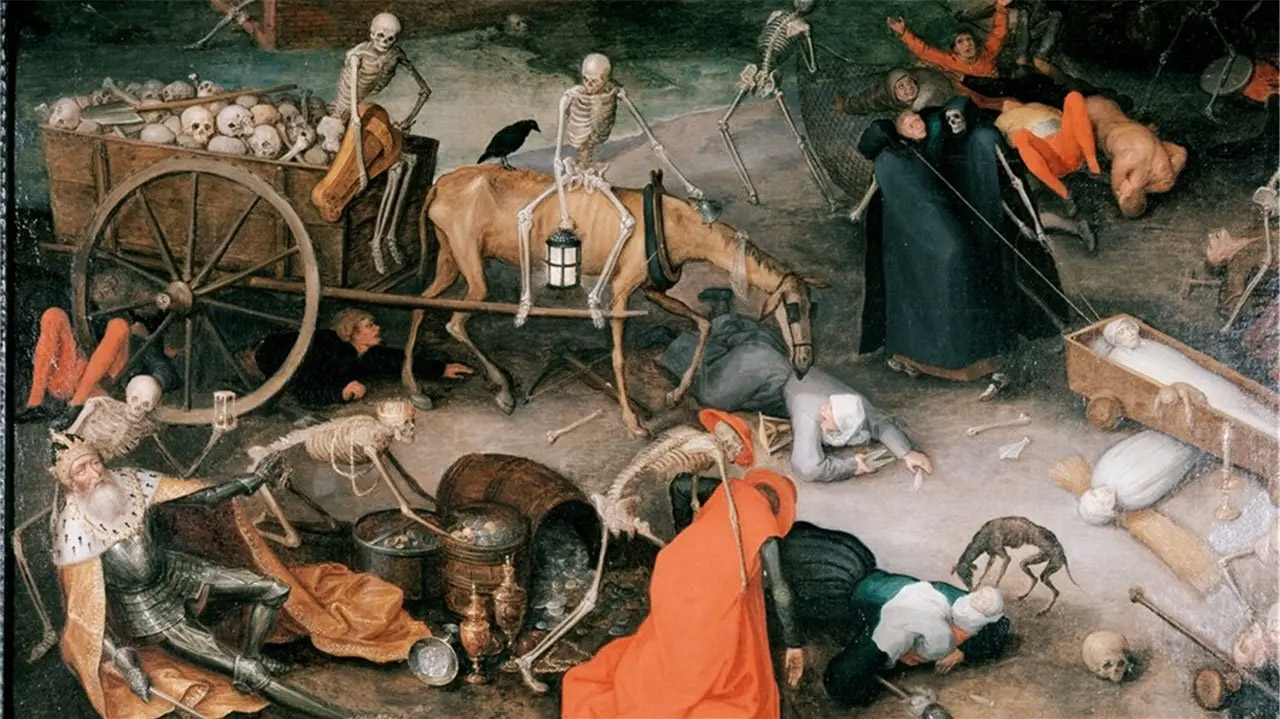 Pest Illustration von Hieronymus 1410 - 1516