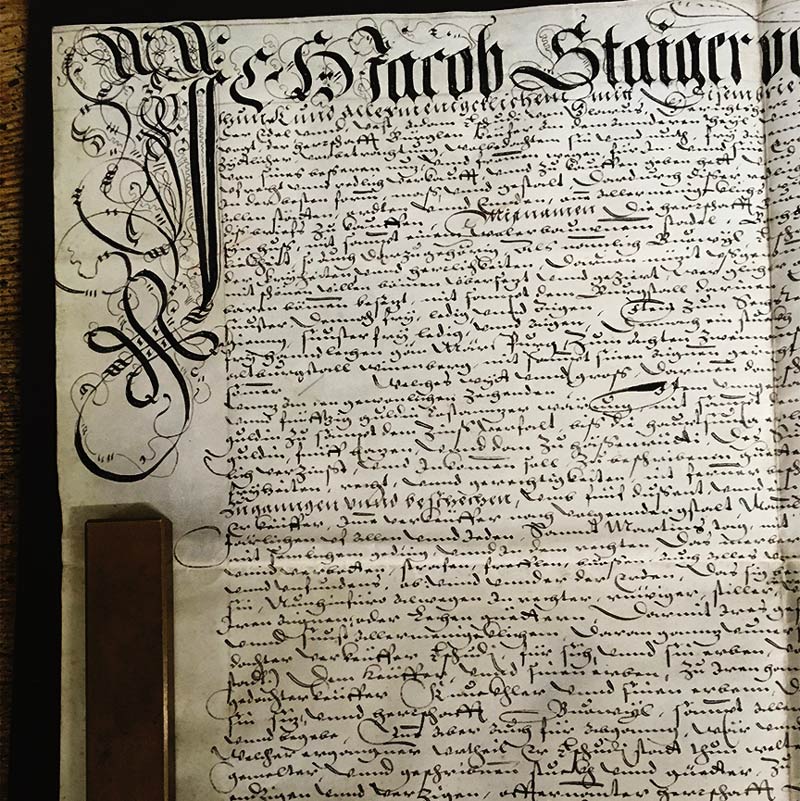 Kaufvertrag von 1608